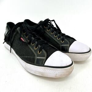 Men's Levi's Stan Buck Canvas Low‎ Top Sneakers Navy Blue Fashion Sneakers (10)